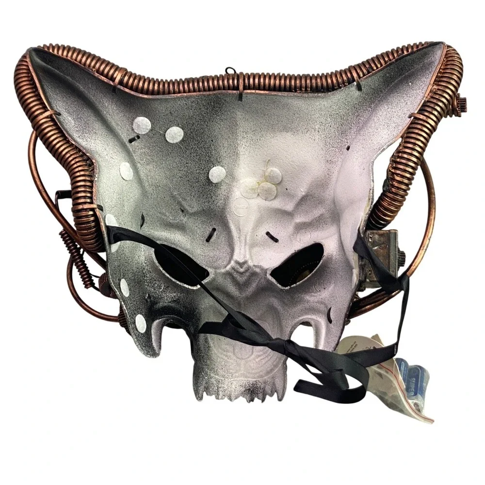 Steampunk Lion Mask‎ Goggles Gears Copper Cosplay Costume Light-up NWT